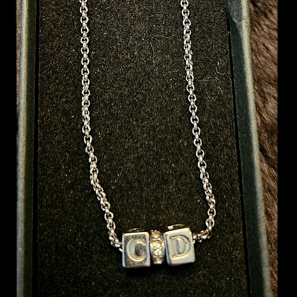 DIOR SILVER CD DICE NECKLACE AUTHENTIC COA AVAILABLE IN CLOSET - Picture 3 of 3